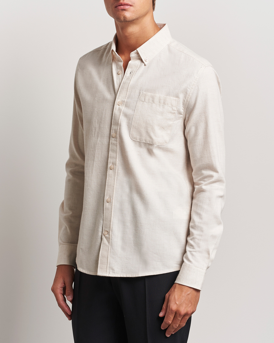 Herren | Hemden | KnowledgeCotton Apparel | Regular Fit Melange Flannel Shirt Greish