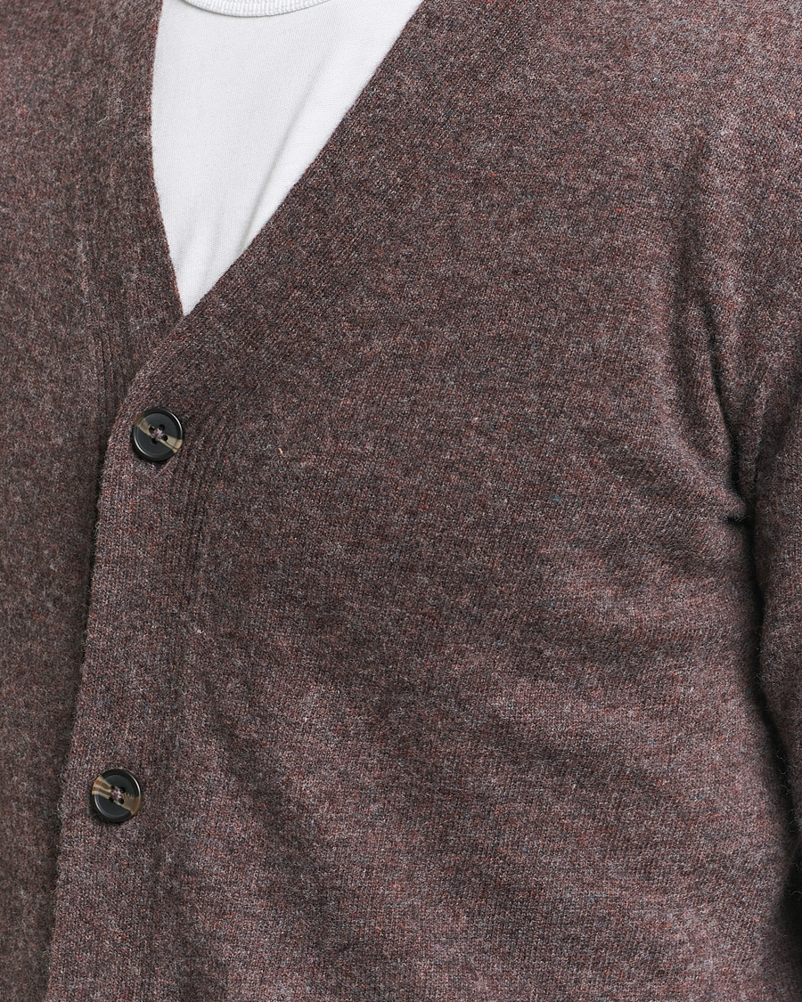 Herren | Pullover | KnowledgeCotton Apparel | Lambswool Cardigan Brown