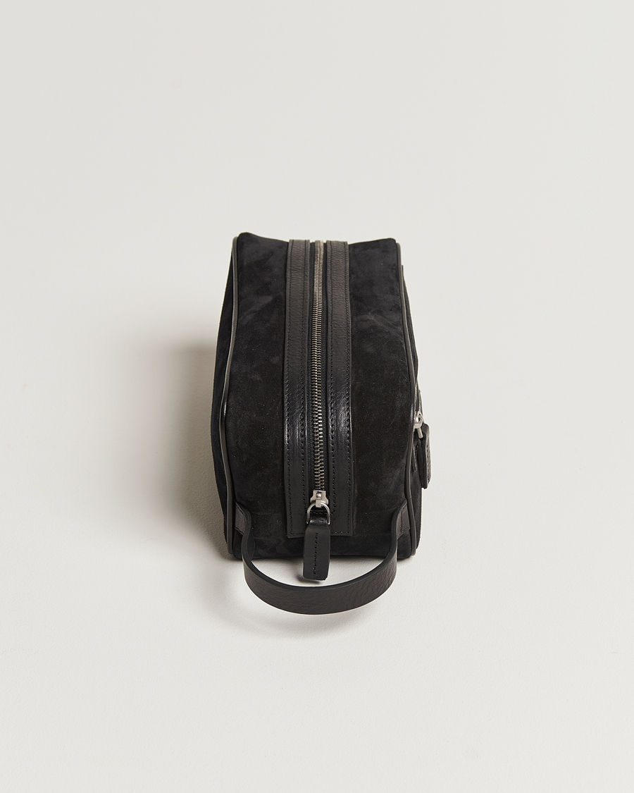 Herren | Taschen | Anderson's | Suede Washbag Black