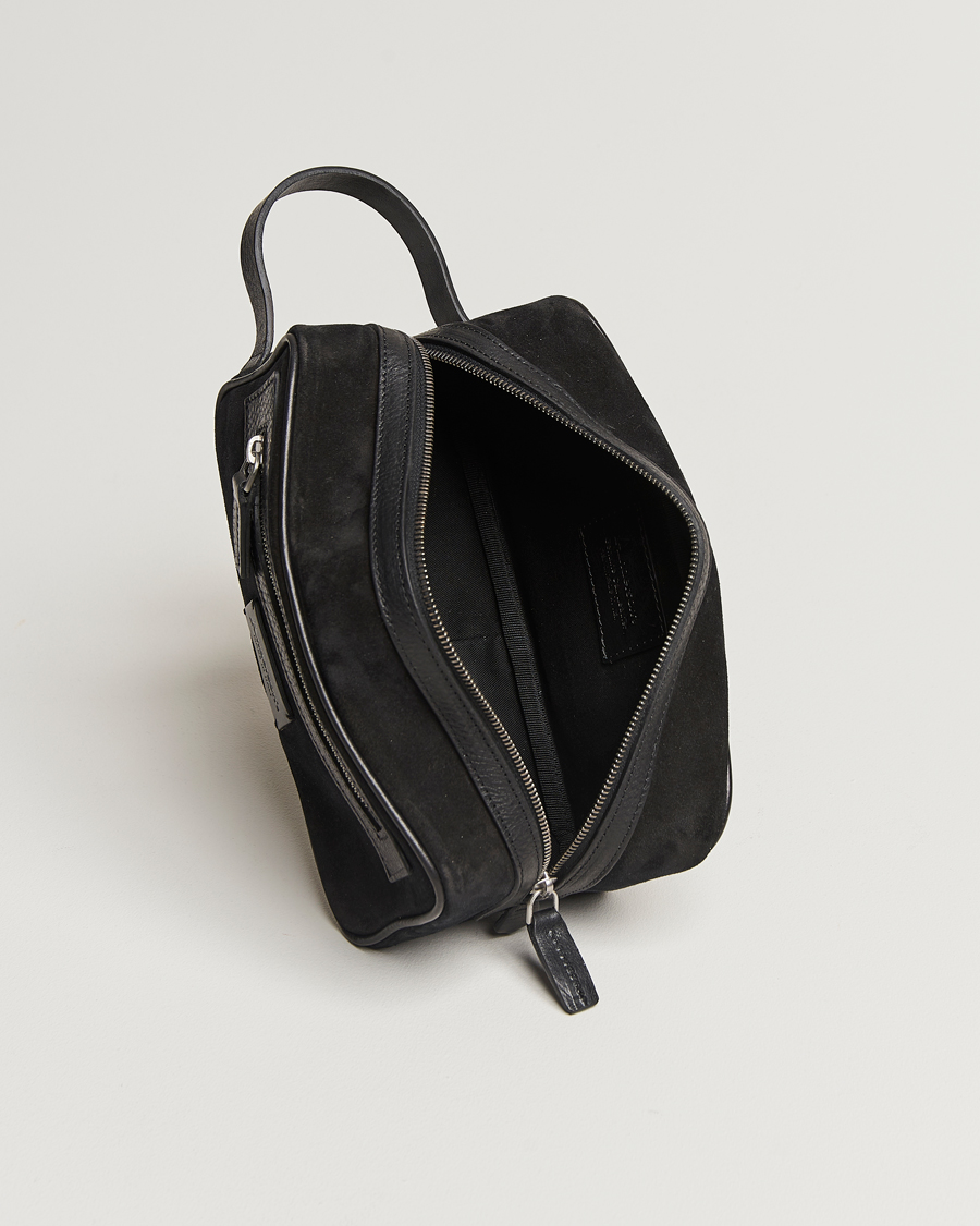 Herren | Taschen | Anderson's | Suede Washbag Black