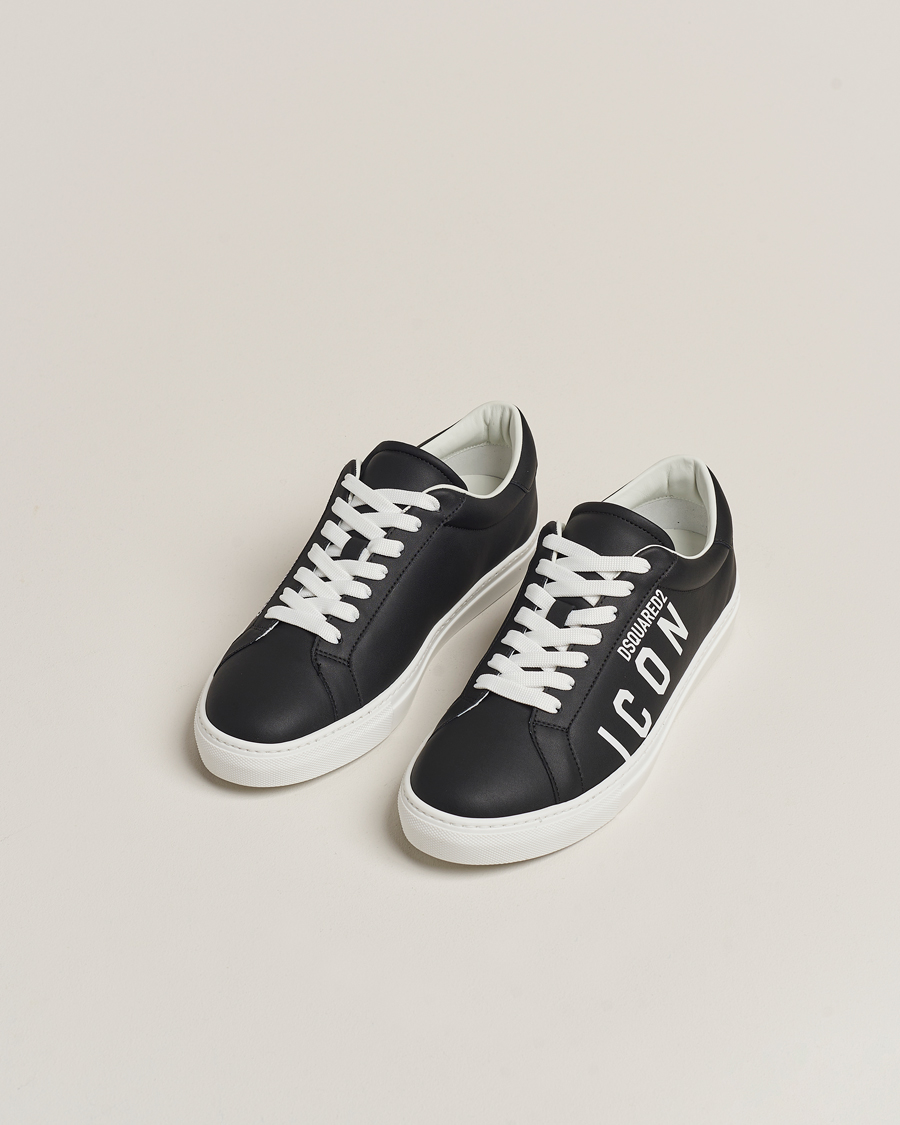 Herren | Dsquared2 Icon Leather Sneaker Black | Dsquared2 | Icon Leather Sneaker Black