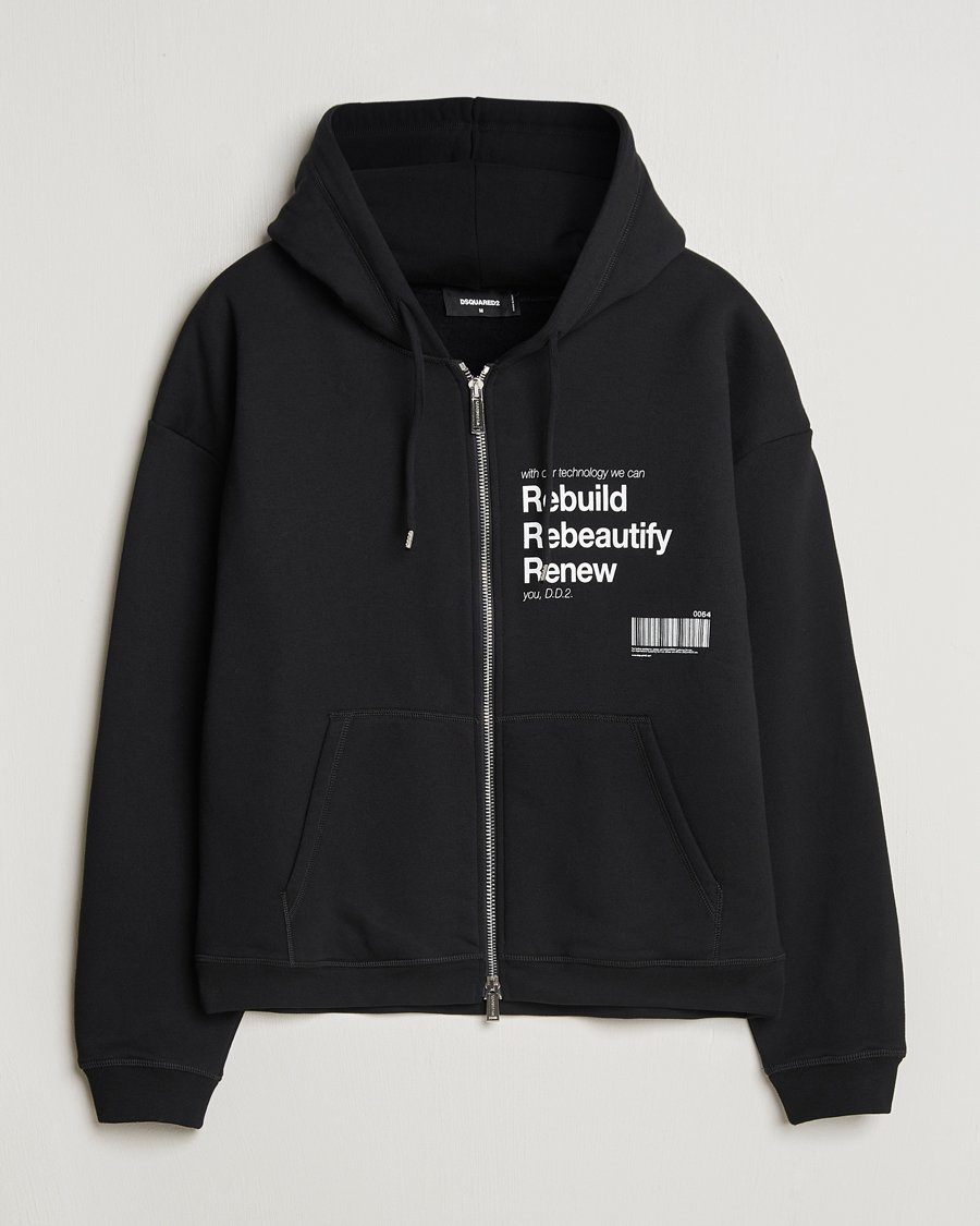 Herren | Pullover | Dsquared2 | Logo Full Zip Hoodie Black