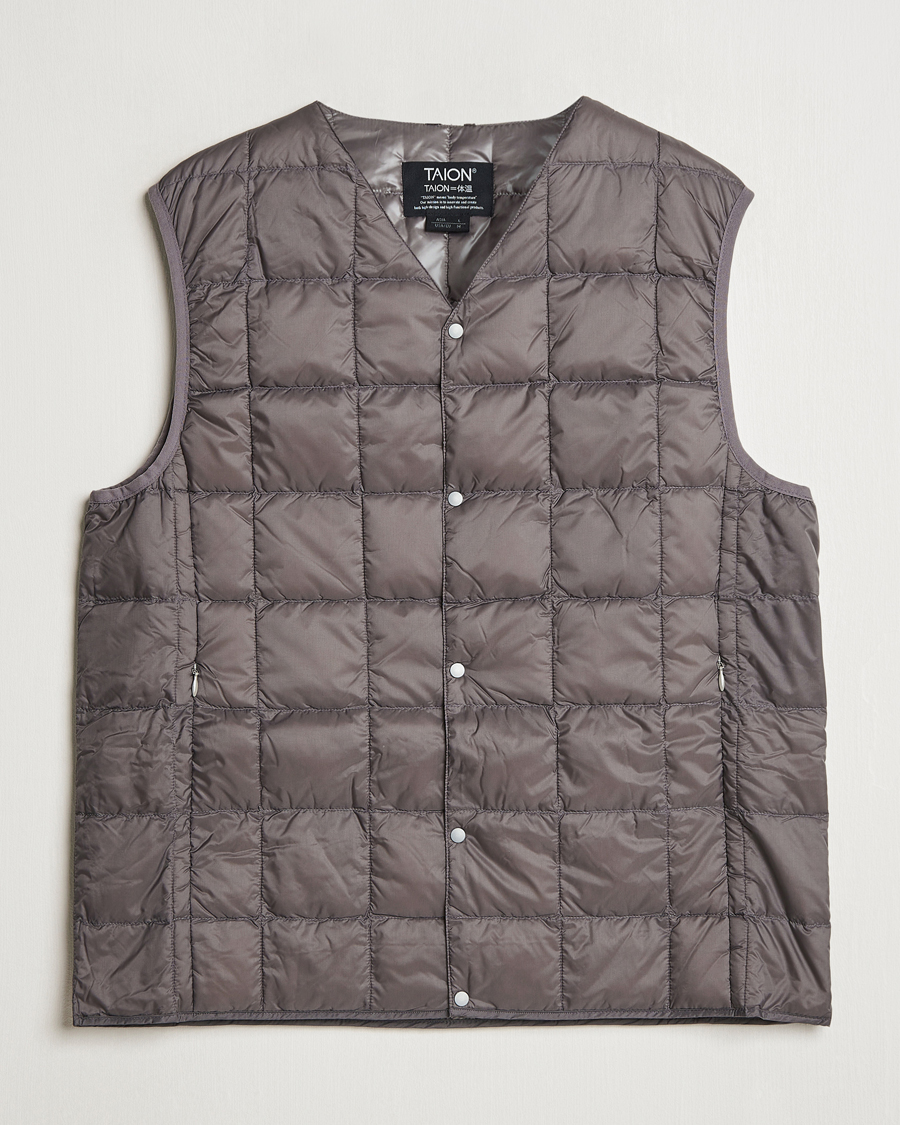 Herren | Jacken | TAION | V-Neck Lightweight Down Vest Gray