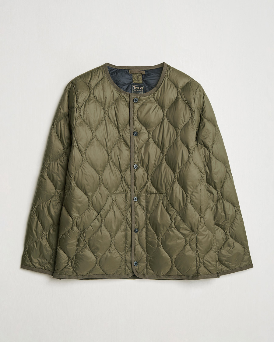 Herren | Jacken | TAION | Military Crew Neck Down Jacket Dark Olive
