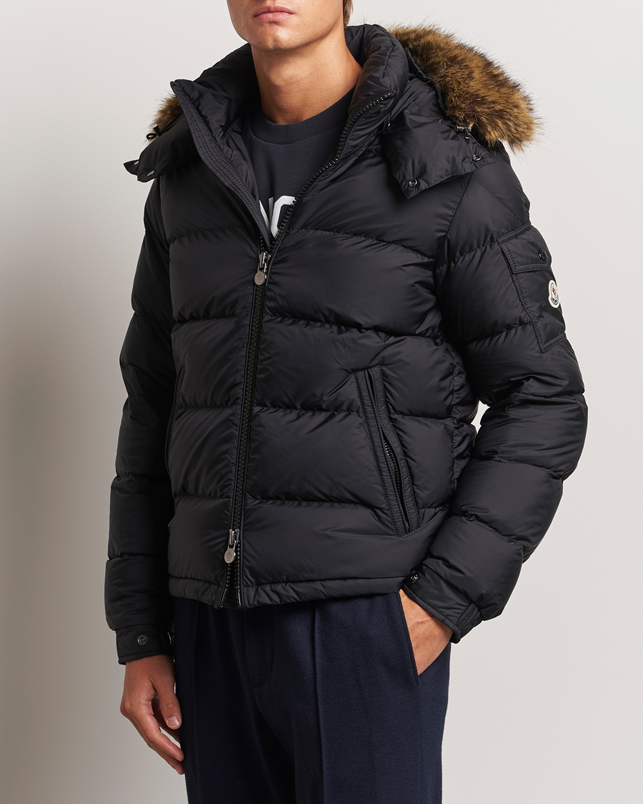 Black fur moncler top