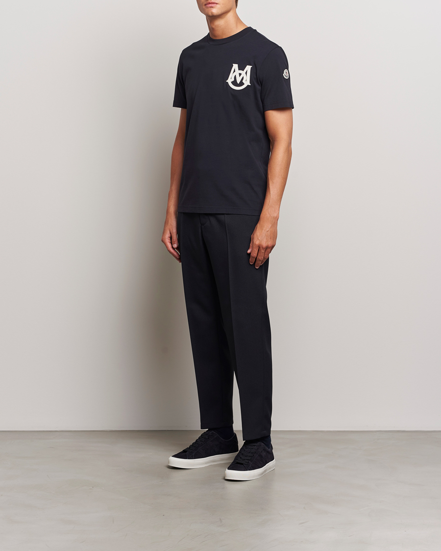 Herren | T-Shirts | Moncler | Embossed Logo T-Shirt Navy