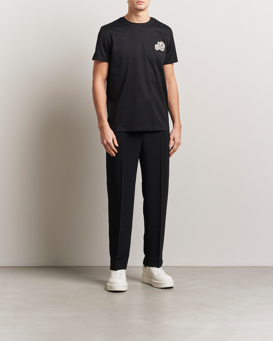 Herren | T-Shirts | Moncler | Double Logo T-Shirt Black