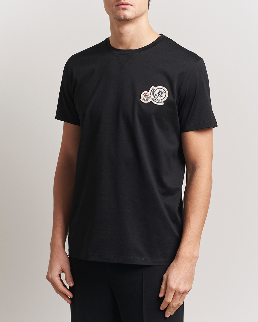 Herren | T-Shirts | Moncler | Double Logo T-Shirt Black