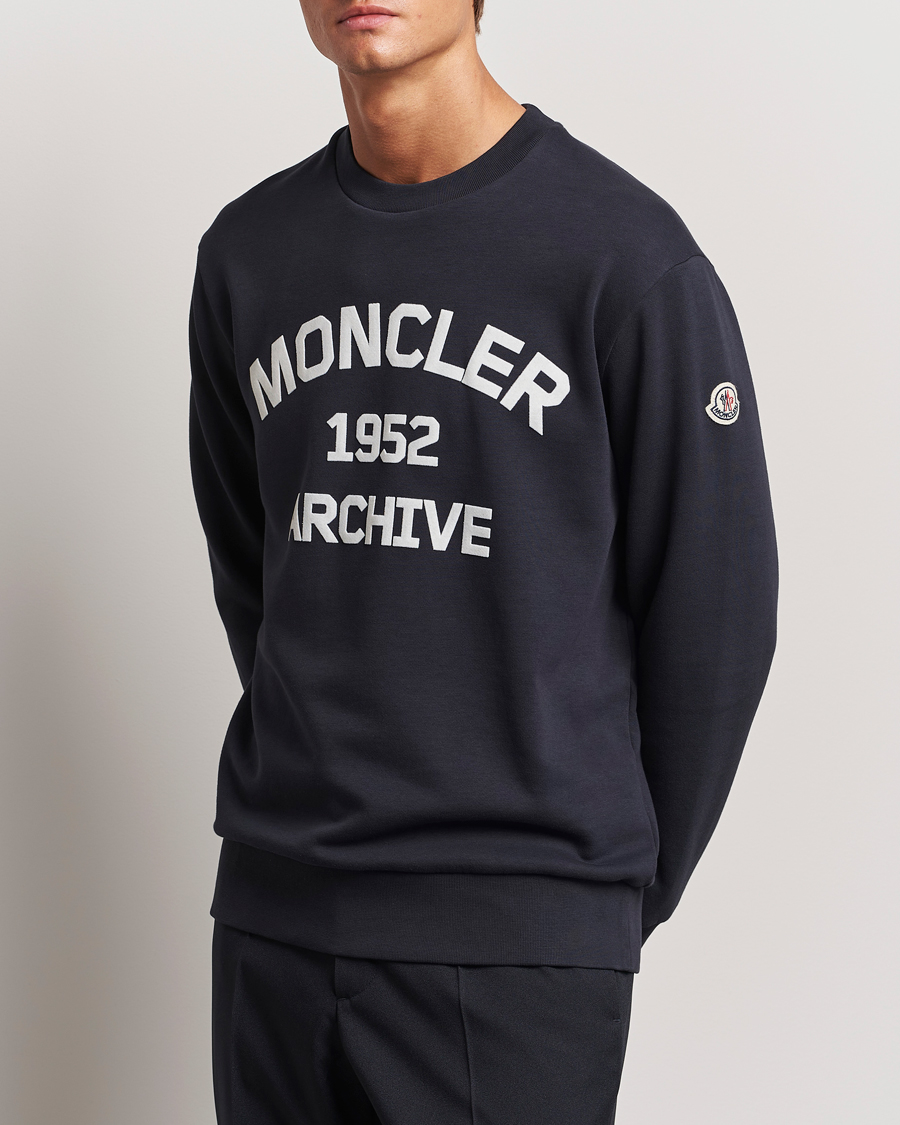 Herren | Pullover | Moncler | Archive Logo Sweatshirt Navy