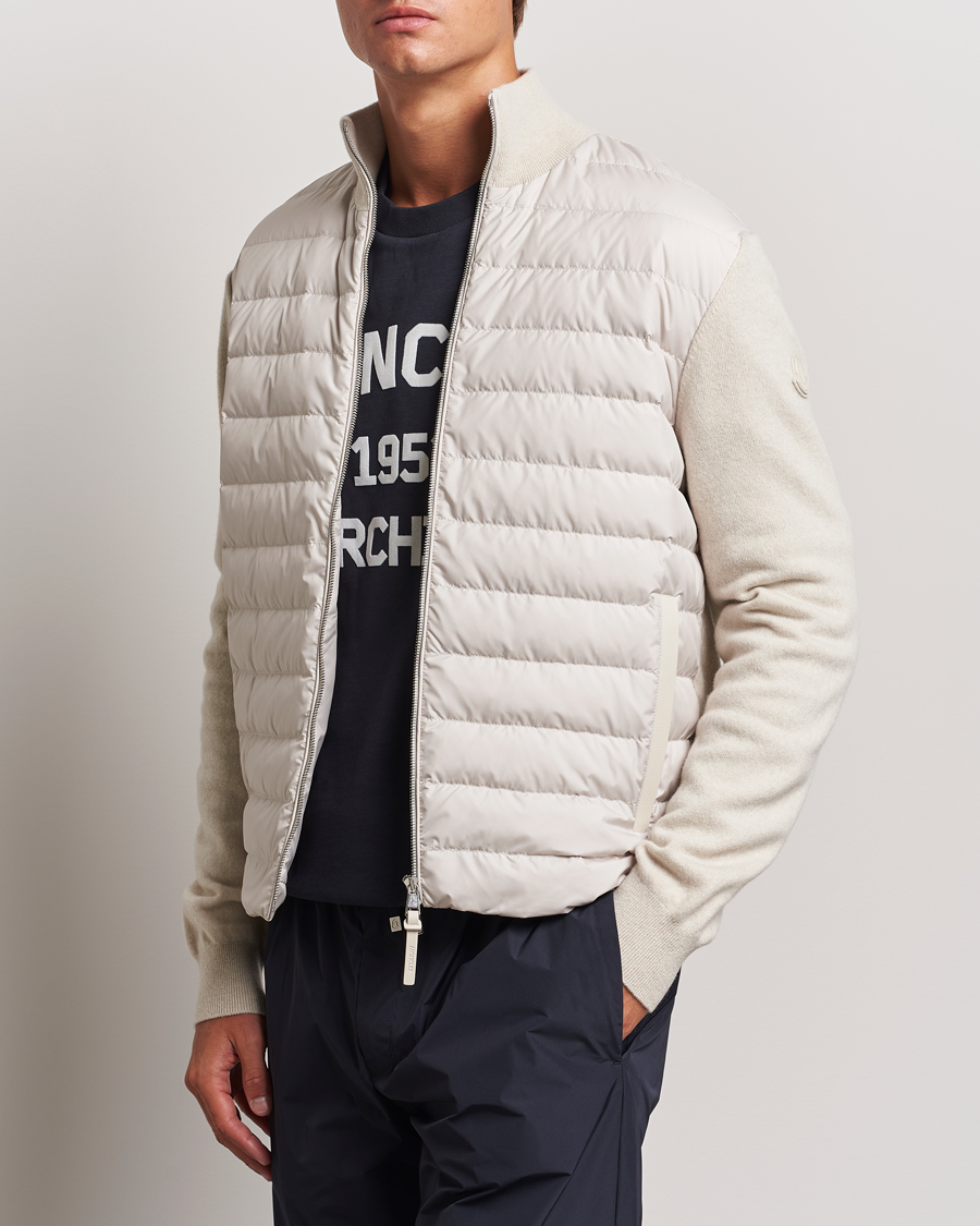 Herren | Jacken | Moncler | Full Zip Padded Cardigan Off White