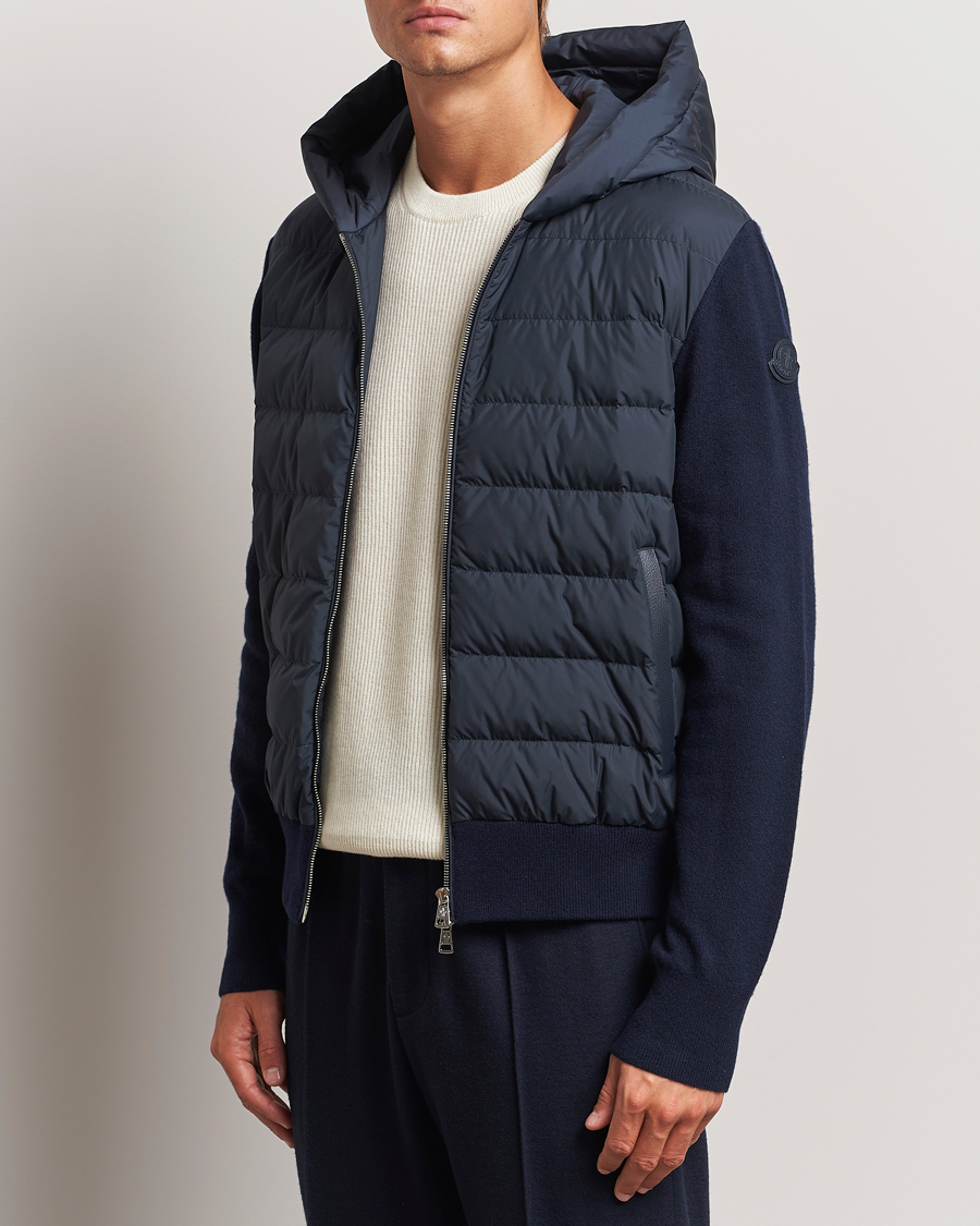 Herren | Jacken | Moncler | Full Zip Padded Hoodie Dark Blue