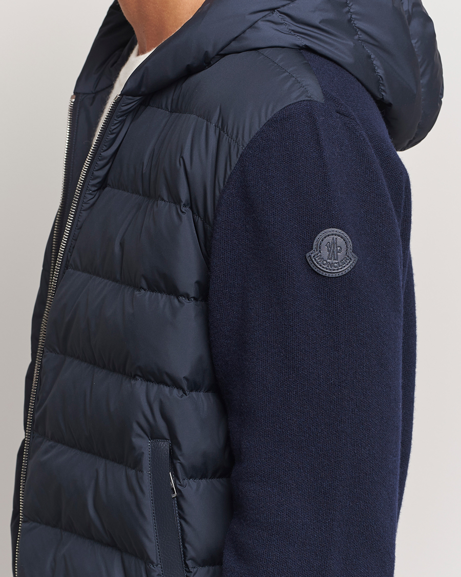 Herren | Jacken | Moncler | Full Zip Padded Hoodie Dark Blue