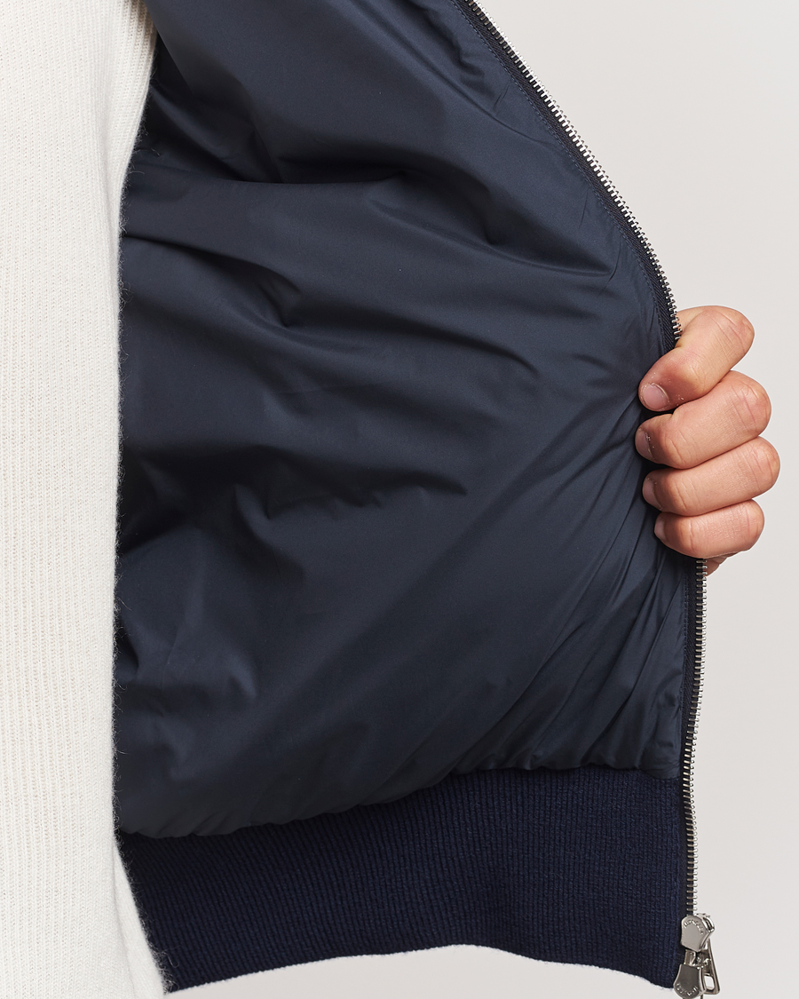 Herren | Jacken | Moncler | Full Zip Padded Hoodie Dark Blue