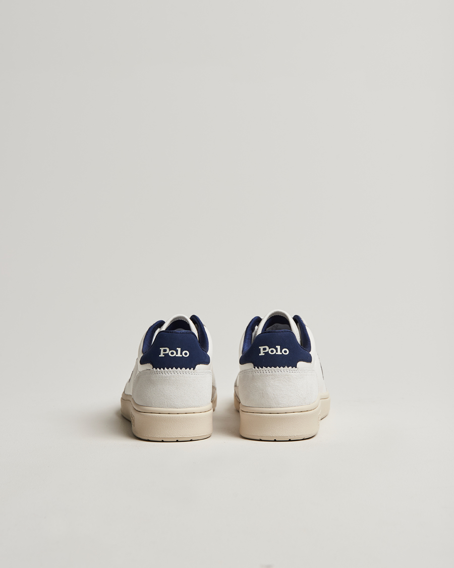 Herren | Polo Ralph Lauren Polo Court Sneaker Deckwash White/Navy | Polo Ralph Lauren | Polo Court Sneaker Deckwash White/Navy