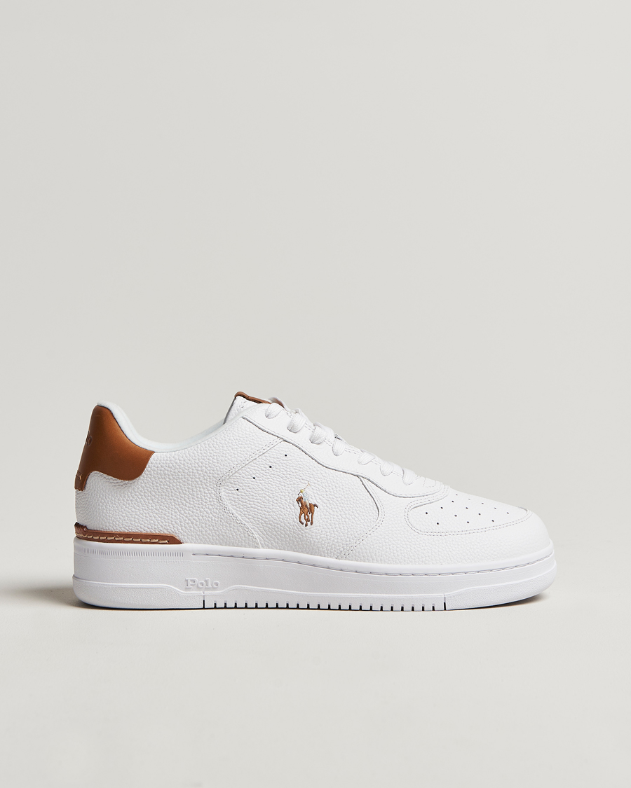 Herren | Polo Ralph Lauren Masters Court Sneaker White/Tan Multi PP | Polo Ralph Lauren | Masters Court Sneaker White/Tan Multi PP