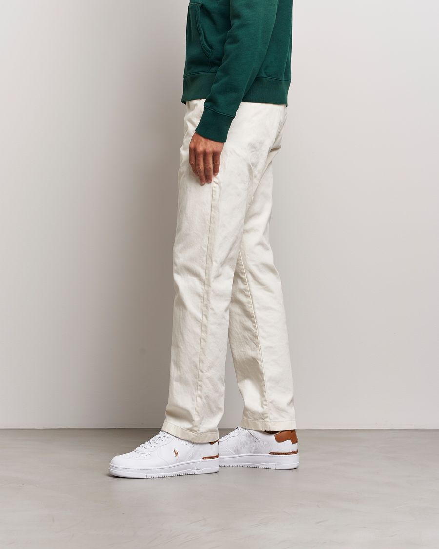 Herren | Polo Ralph Lauren Masters Court Sneaker White/Tan Multi PP | Polo Ralph Lauren | Masters Court Sneaker White/Tan Multi PP