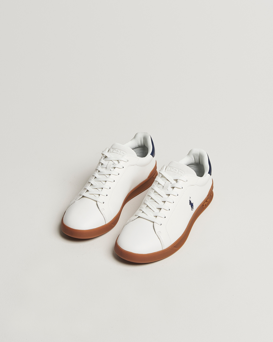 Herren | Polo Ralph Lauren Heritage Count II Low Sneaker Deckwash White/Navy | Polo Ralph Lauren | Heritage Count II Low Sneaker Deckwash White/Navy