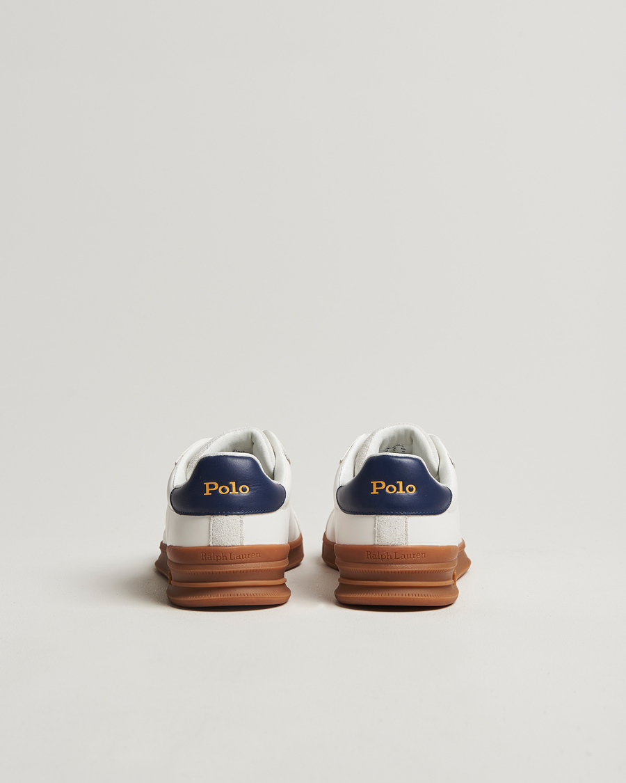Herren | Polo Ralph Lauren Heritage Count II Low Sneaker Deckwash White/Navy | Polo Ralph Lauren | Heritage Count II Low Sneaker Deckwash White/Navy