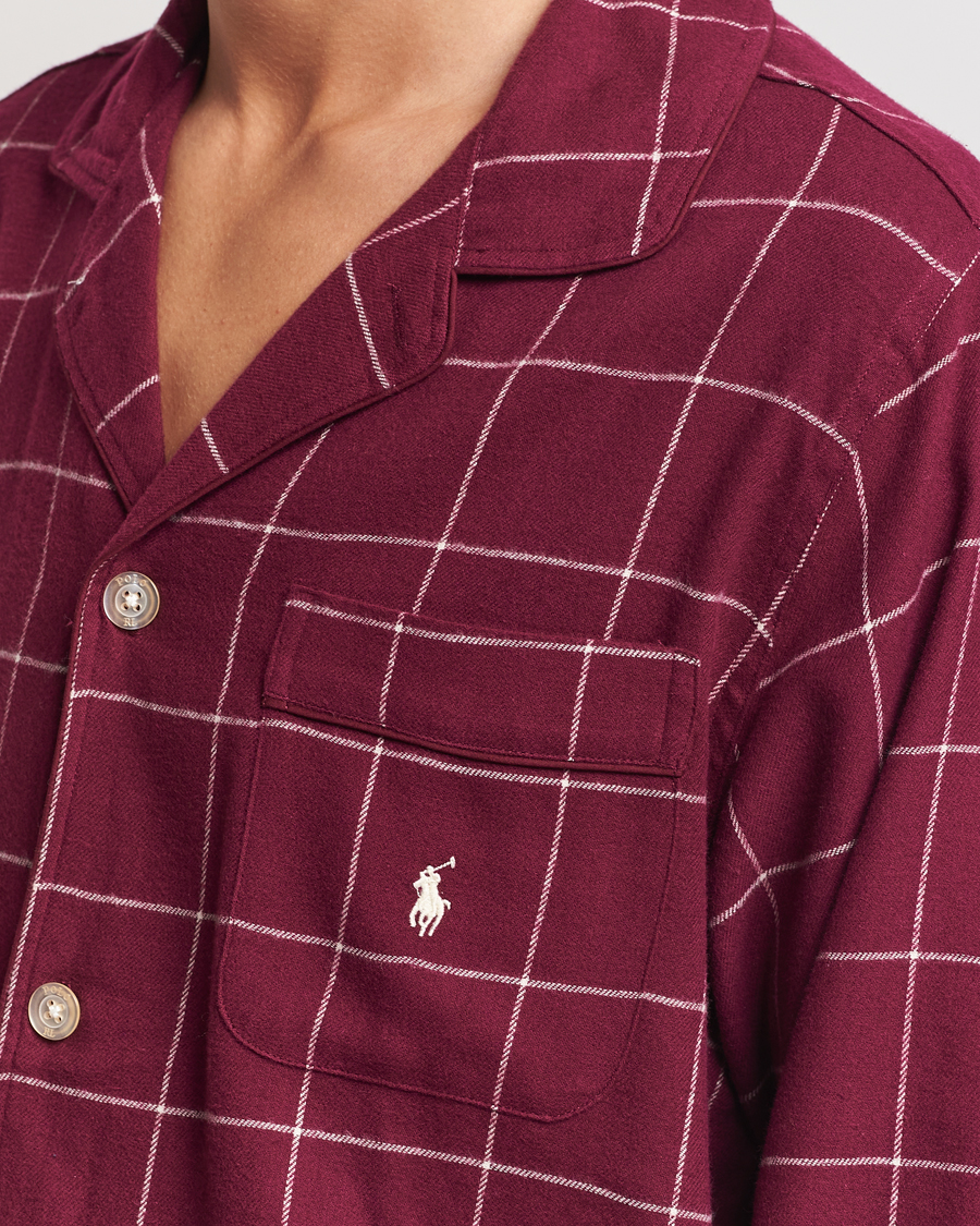 Herren | Polo Ralph Lauren Pyjama Set Damson Red Windowpane | Polo Ralph Lauren | Pyjama Set Damson Red Windowpane