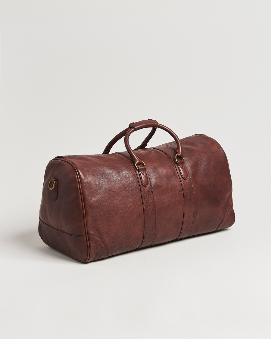 Herren | Polo Ralph Lauren Washed Leather Heritage Duffle Bag British Tan | Polo Ralph Lauren | Washed Leather Heritage Duffle Bag British Tan