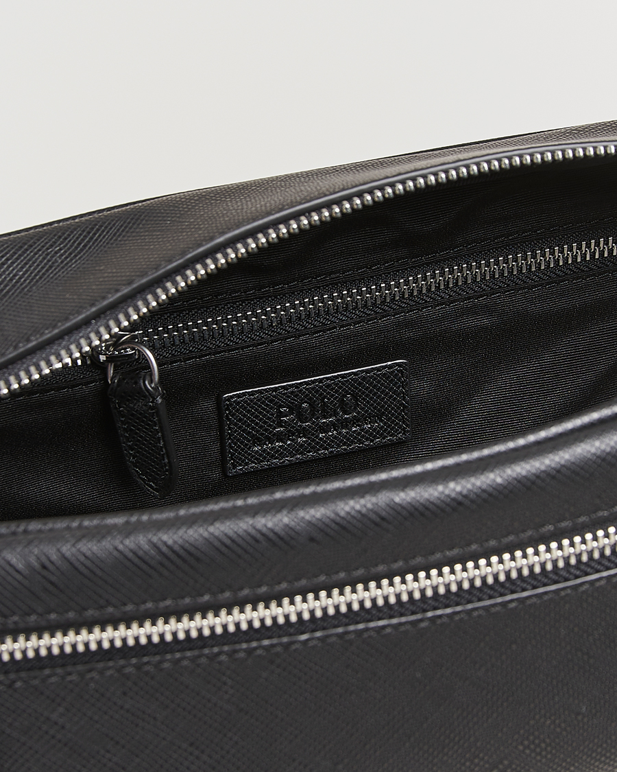 Herren | Polo Ralph Lauren Saffiano Leather Washbag Black | Polo Ralph Lauren | Saffiano Leather Washbag Black