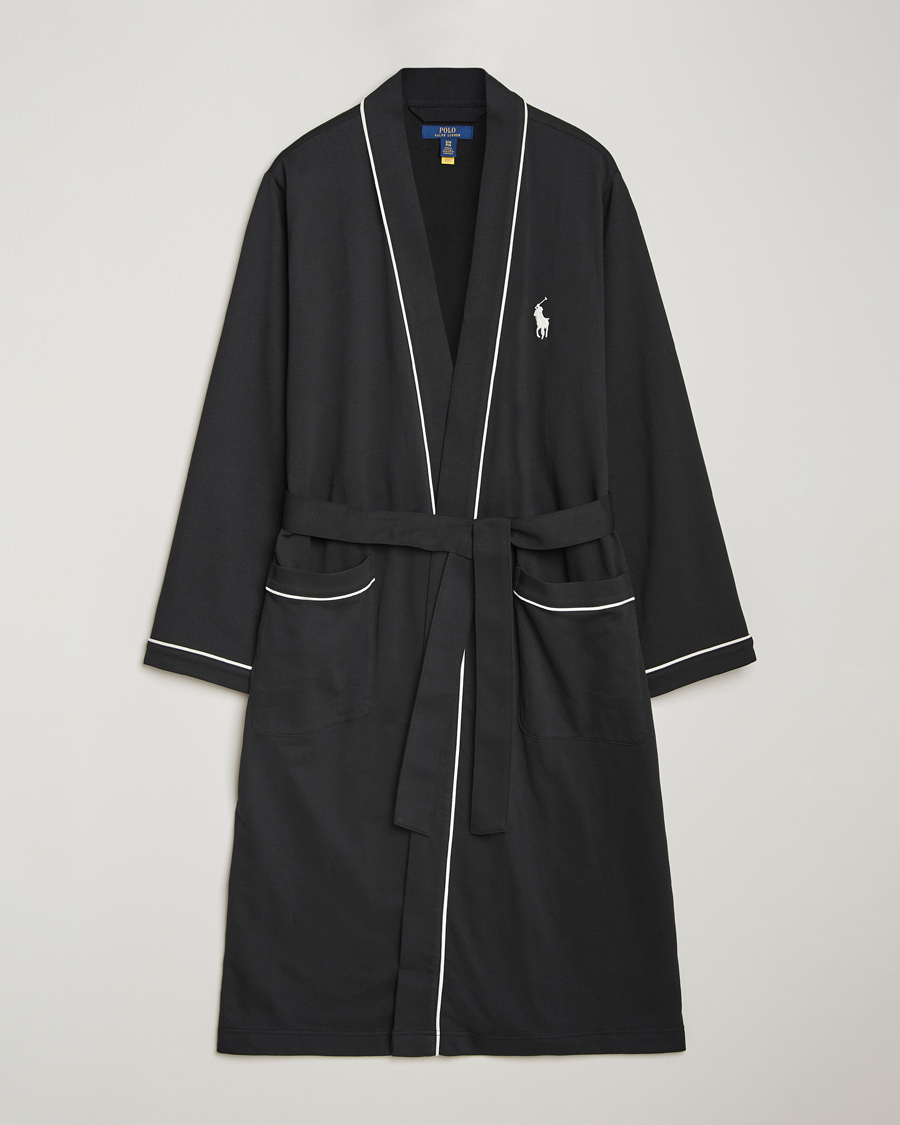 Herren | Polo Ralph Lauren Cotton Jersey Robe Black | Polo Ralph Lauren | Cotton Jersey Robe Black
