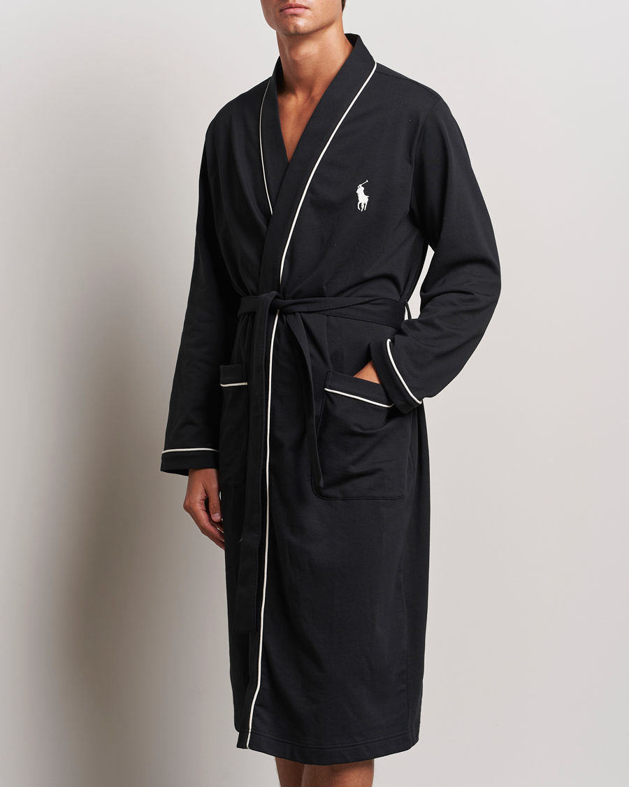 Herren | Polo Ralph Lauren Cotton Jersey Robe Black | Polo Ralph Lauren | Cotton Jersey Robe Black