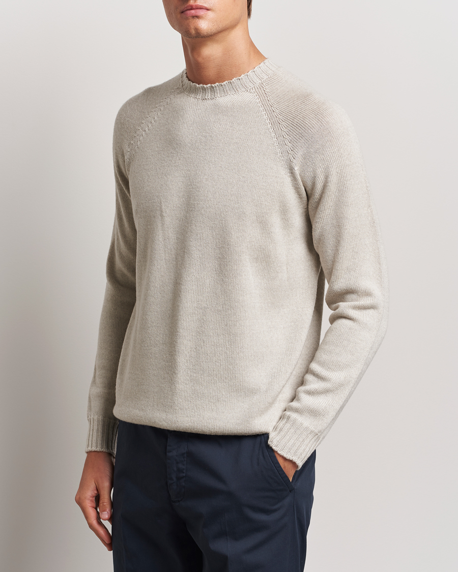 Herren | Pullover | John Smedley | Denver Extra Fine Merino Crew Neck Grey Fleece