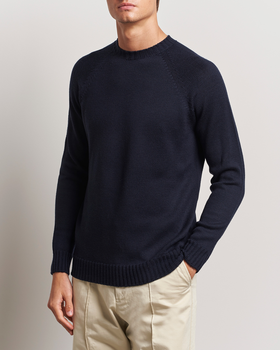Herren | Pullover | John Smedley | Denver Extra Fine Merino Crew Neck Midnight