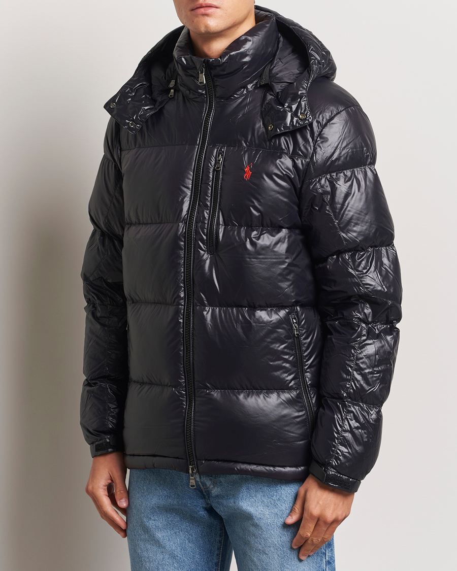Black gloss puffer jacket clearance