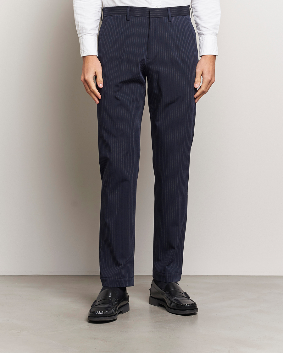 Herren | Hosen | Polo Ralph Lauren | Straight Fit Hudson Pinstripe Pants Navy