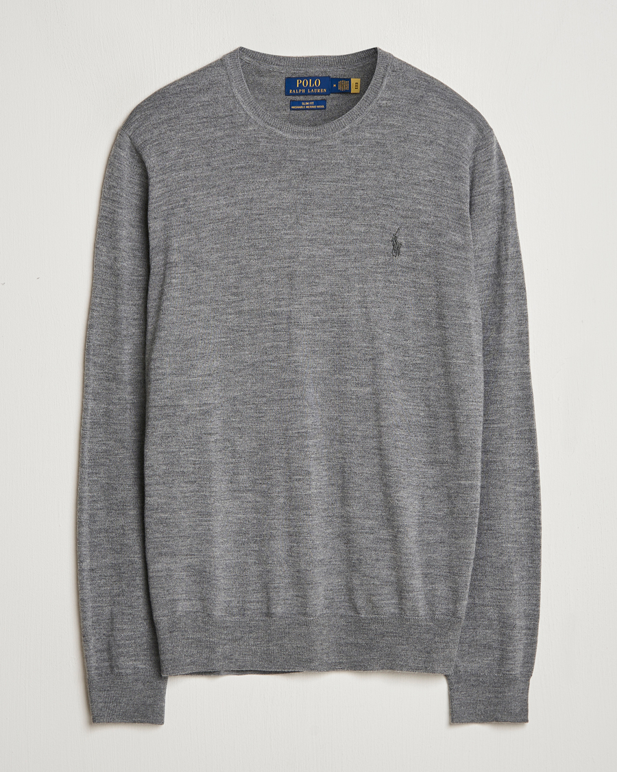 Herren | Pullover | Polo Ralph Lauren | Merino Crew Neck Pullover Fawn Grey Heather
