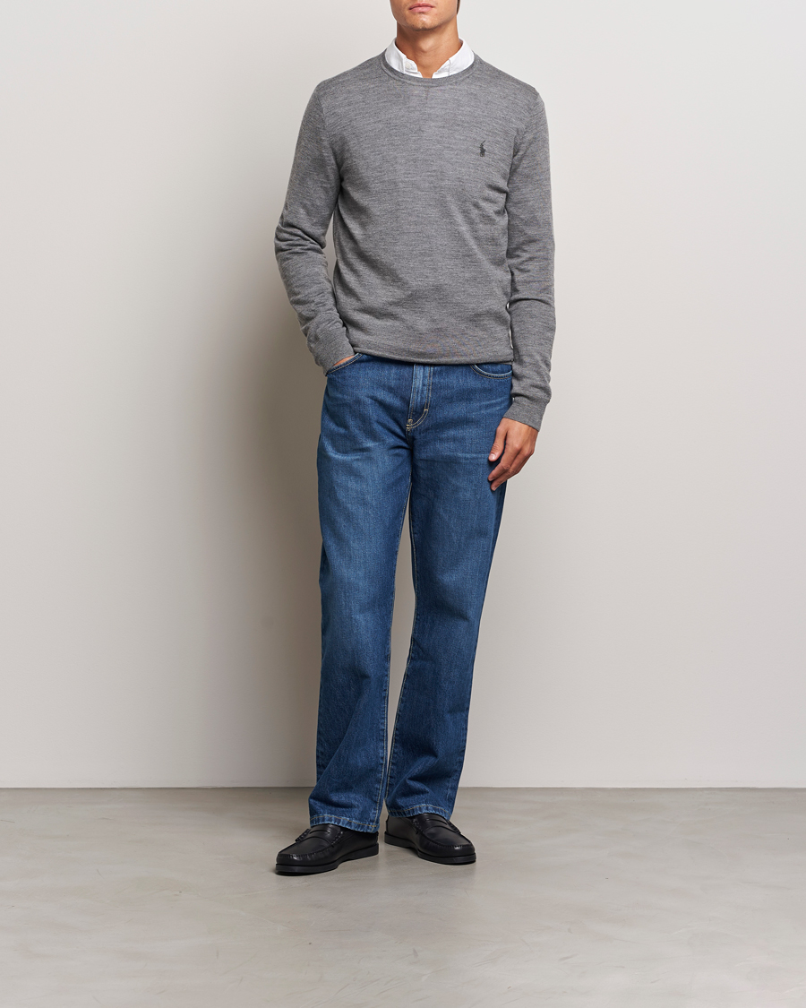Herren | Pullover | Polo Ralph Lauren | Merino Crew Neck Pullover Fawn Grey Heather