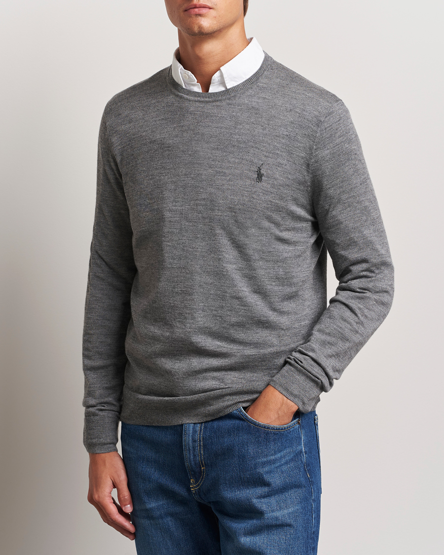 Herren | Pullover | Polo Ralph Lauren | Merino Crew Neck Pullover Fawn Grey Heather