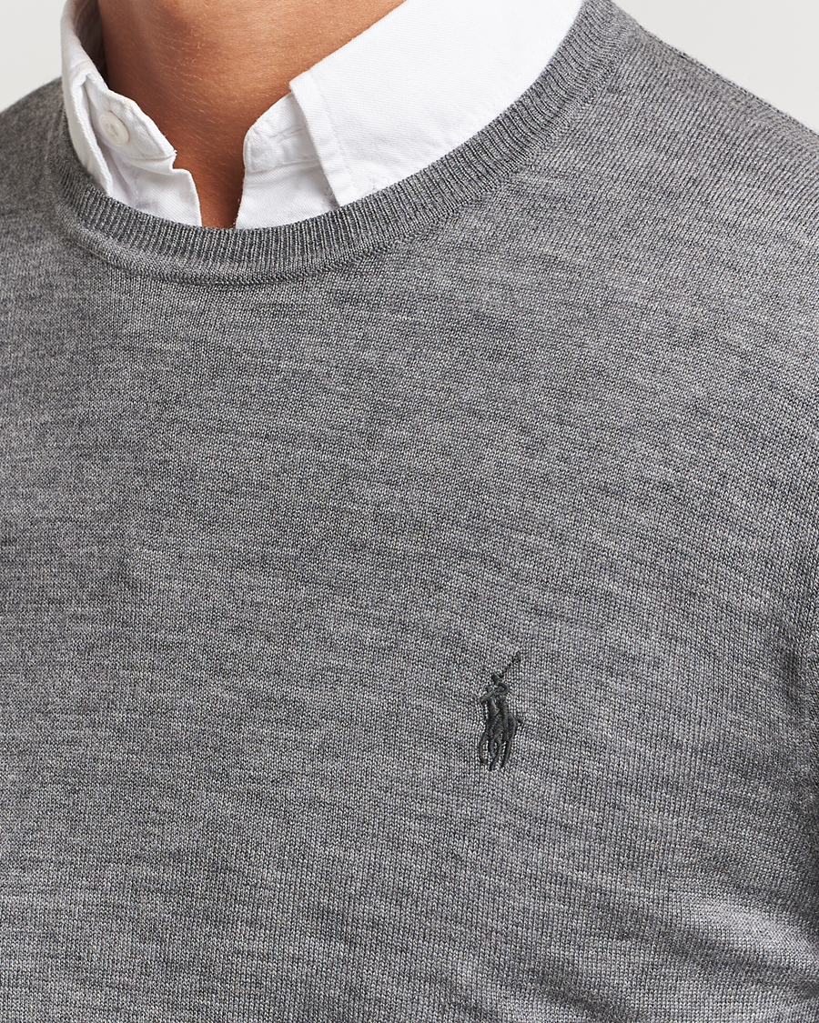 Herren | Pullover | Polo Ralph Lauren | Merino Crew Neck Pullover Fawn Grey Heather