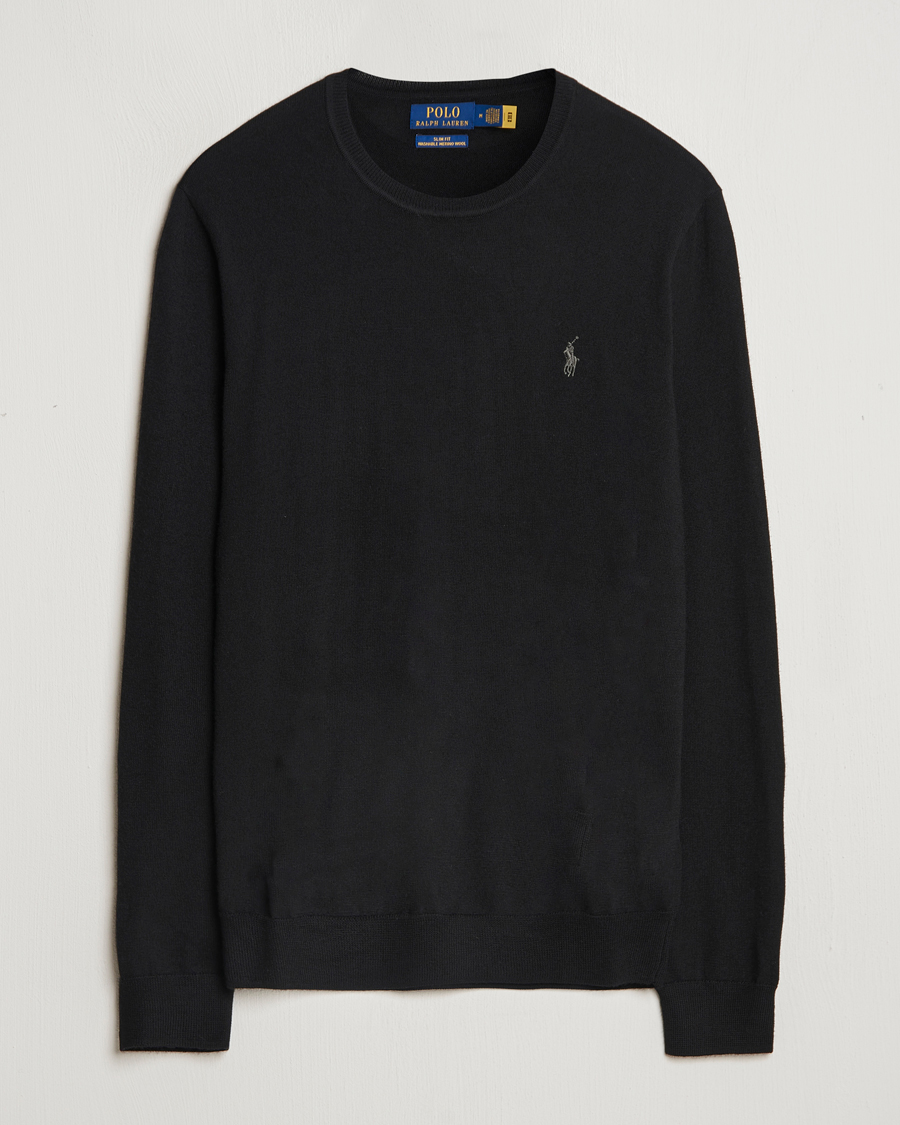 Herren | Pullover | Polo Ralph Lauren | Merino Crew Neck Pullover Polo Black