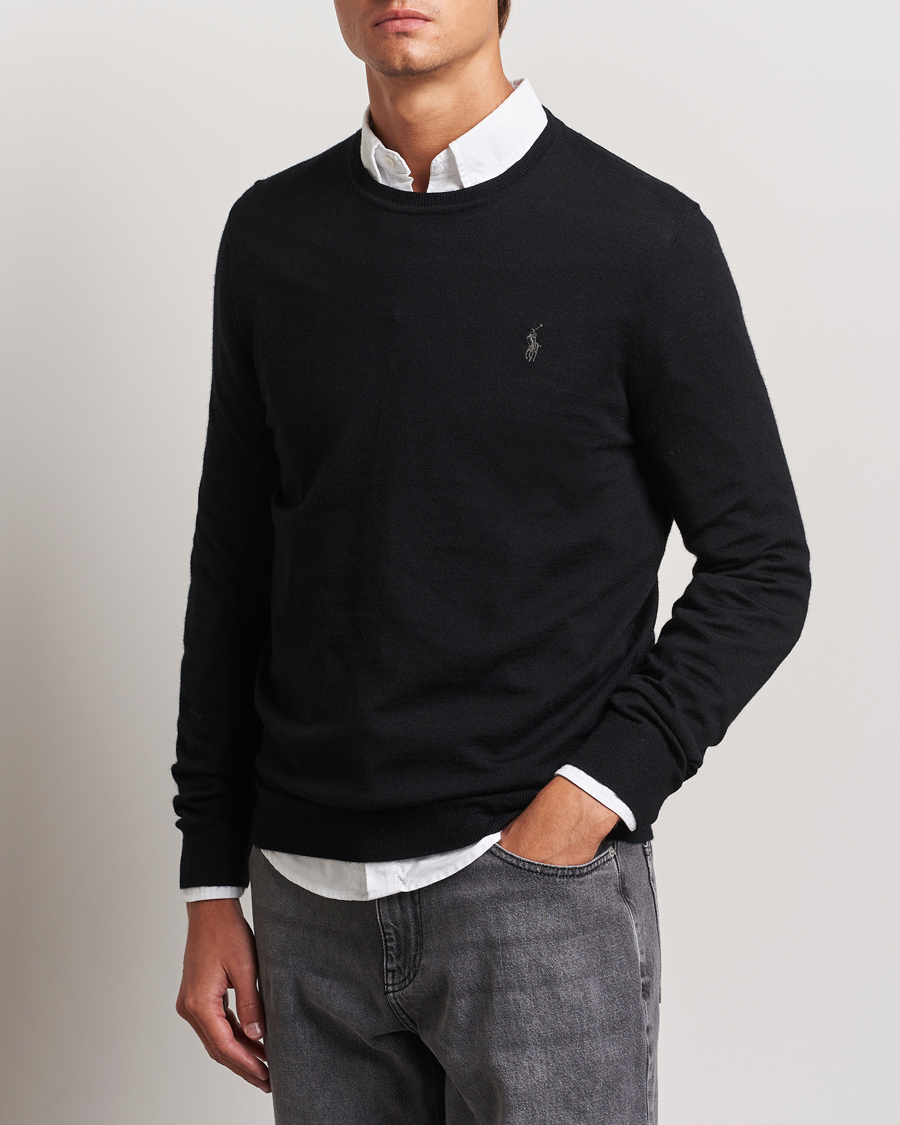 Herren | Pullover | Polo Ralph Lauren | Merino Crew Neck Pullover Polo Black