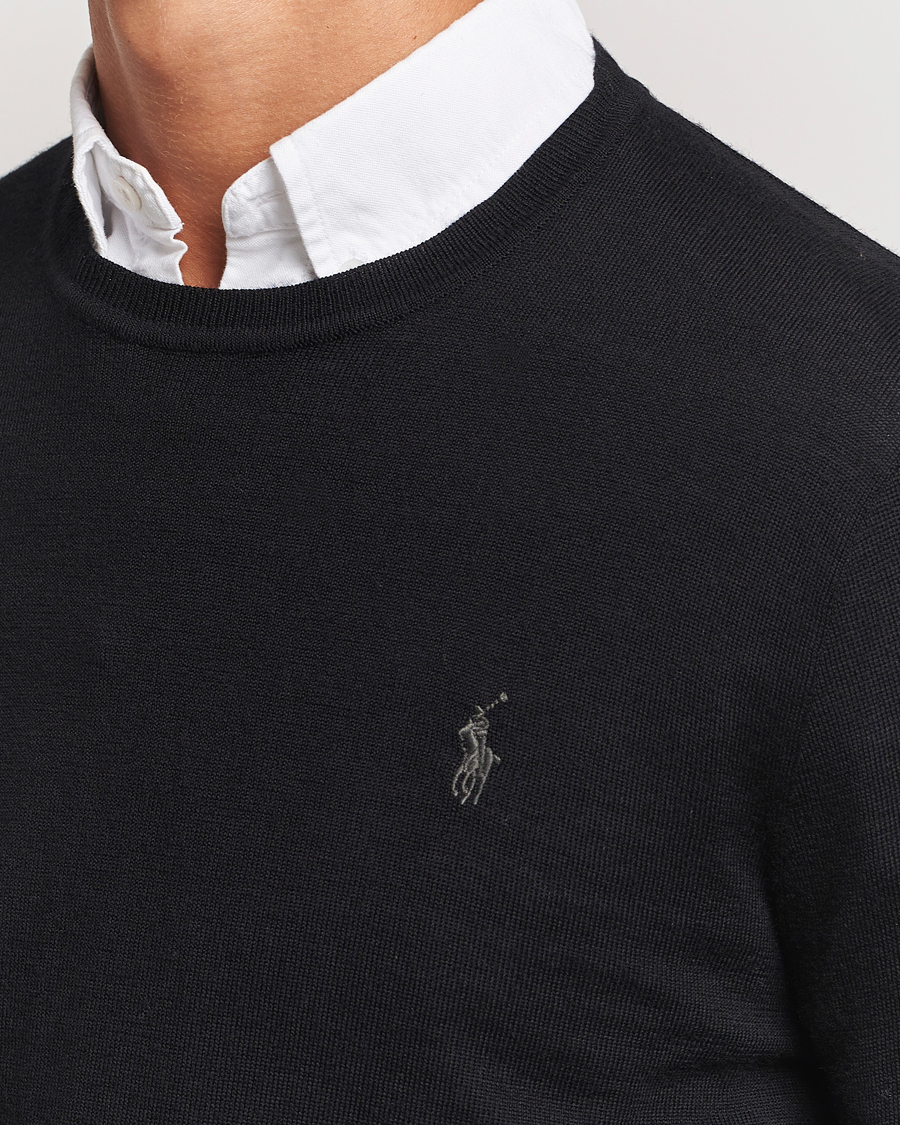 Herren | Pullover | Polo Ralph Lauren | Merino Crew Neck Pullover Polo Black