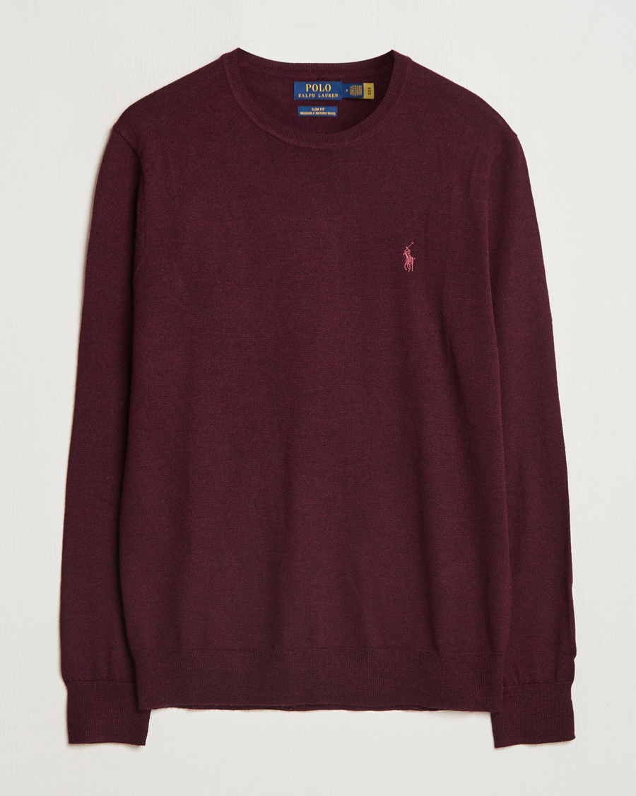 Herren | Pullover | Polo Ralph Lauren | Merino Crew Neck Pullover Aged Wine Heather