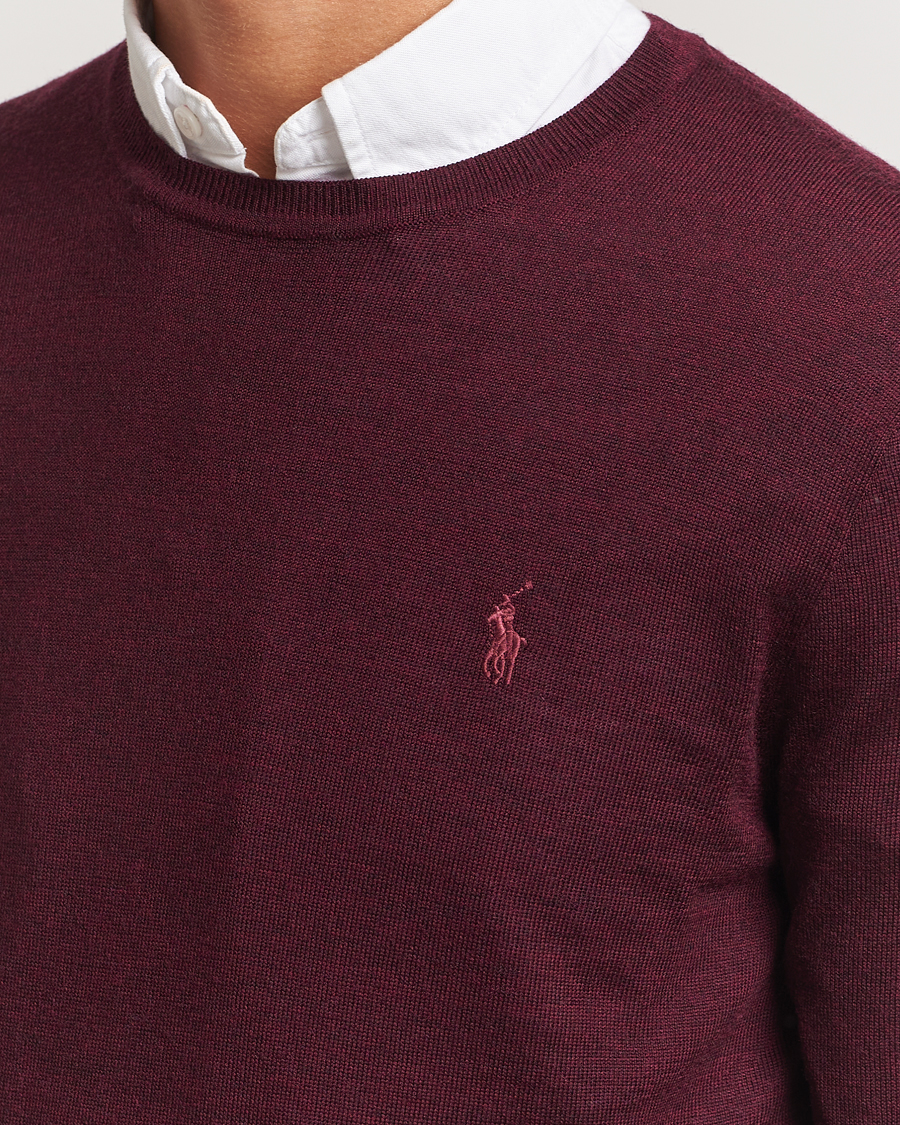 Herren | Pullover | Polo Ralph Lauren | Merino Crew Neck Pullover Aged Wine Heather