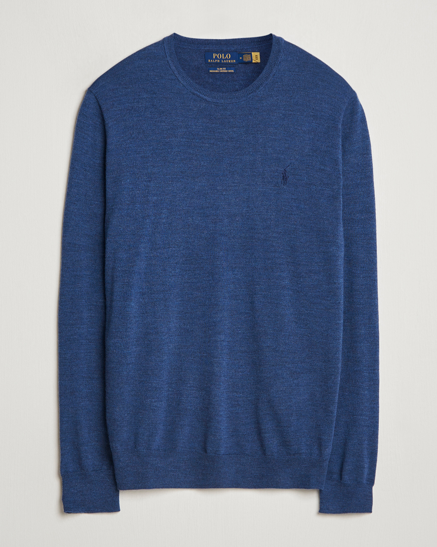 Herren | Pullover | Polo Ralph Lauren | Merino Crew Neck Pullover Rustic Navy Heather