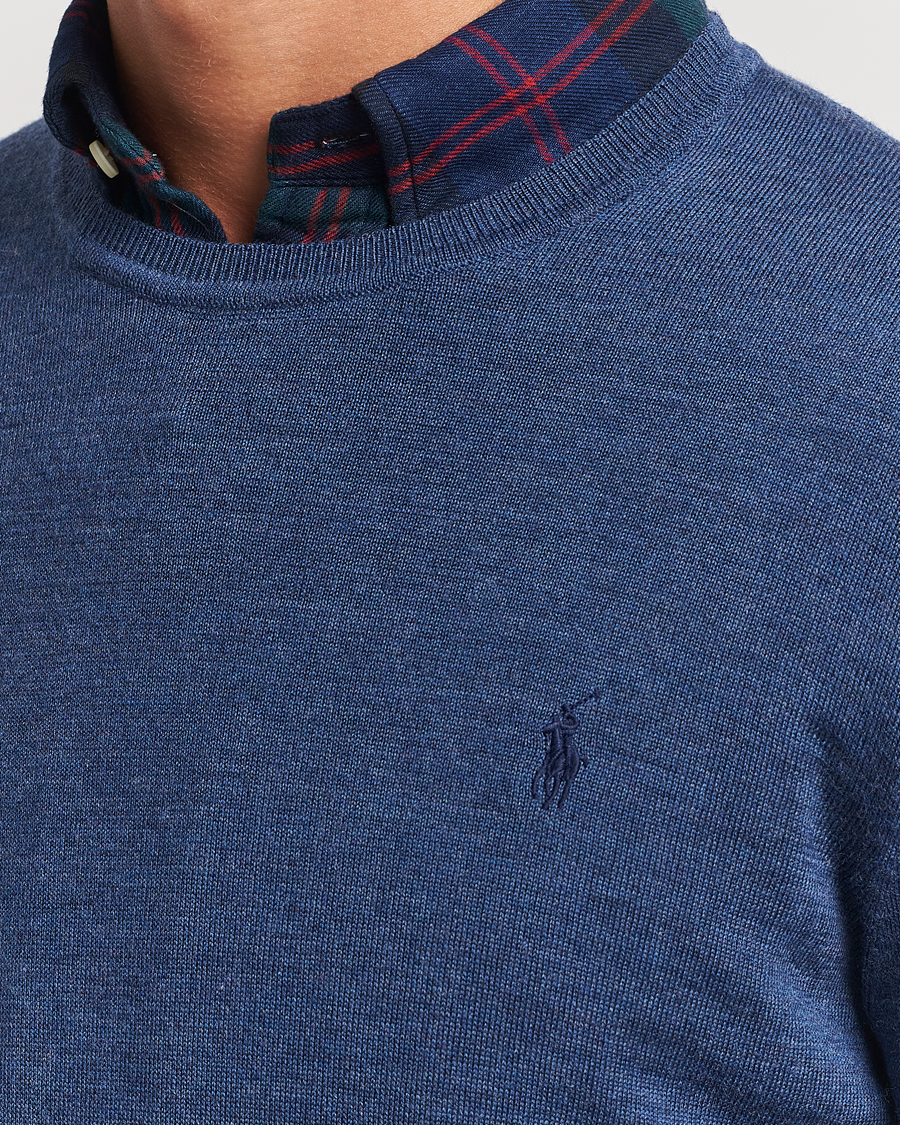 Herren | Pullover | Polo Ralph Lauren | Merino Crew Neck Pullover Rustic Navy Heather