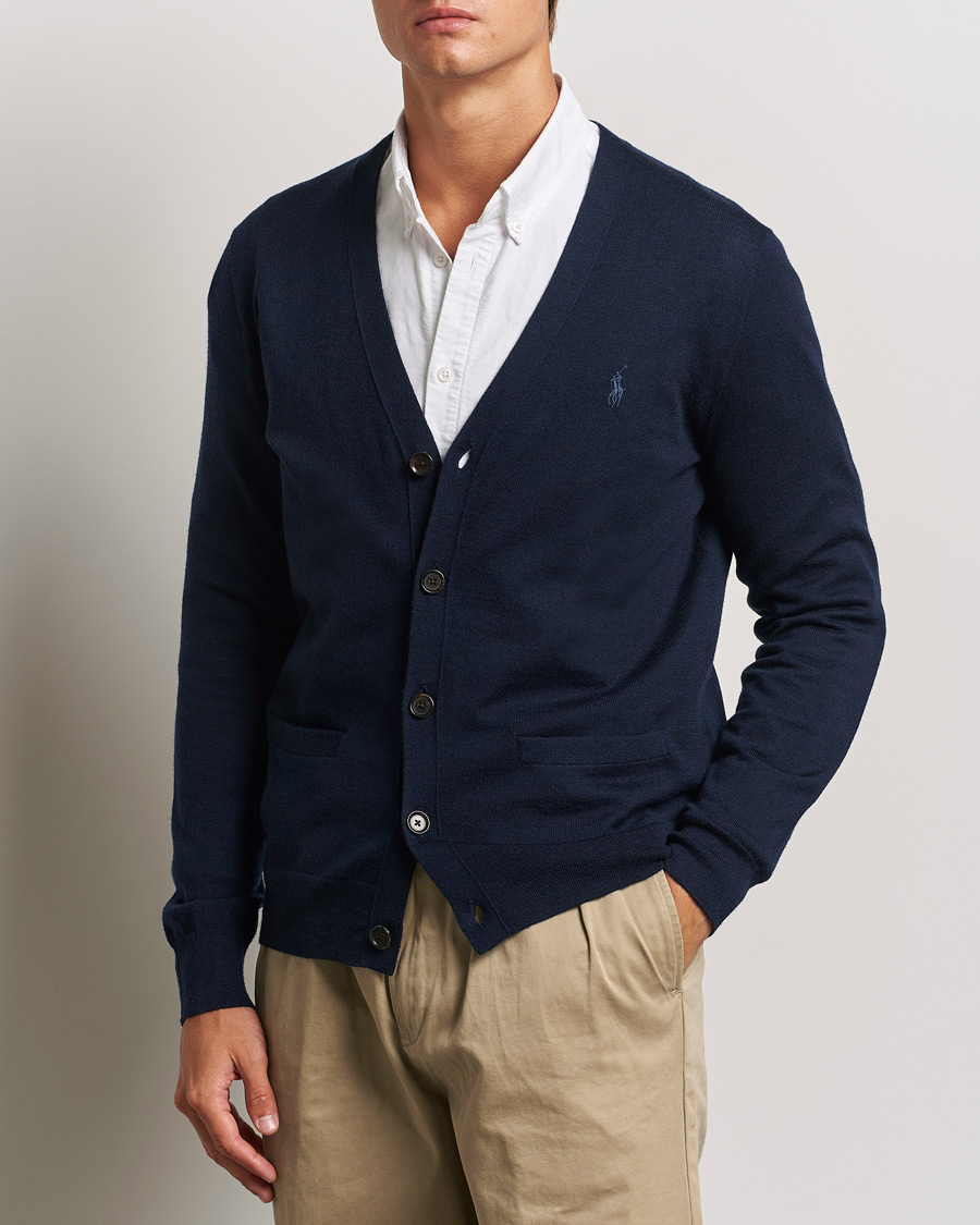 Herren | Pullover | Polo Ralph Lauren | Merino Knitted Cardigan Hunter Navy