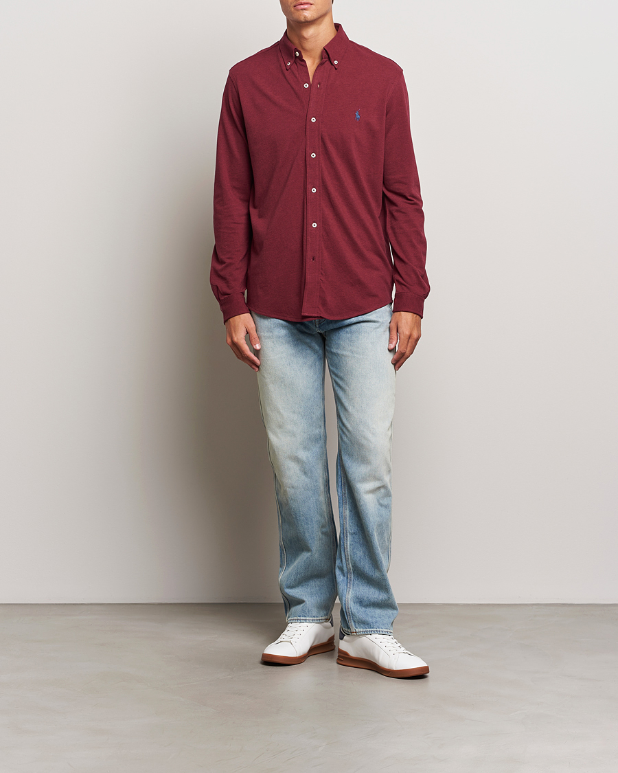 Herren | Hemden | Polo Ralph Lauren | Featherweight Mesh Shirt Vintage Port Heather