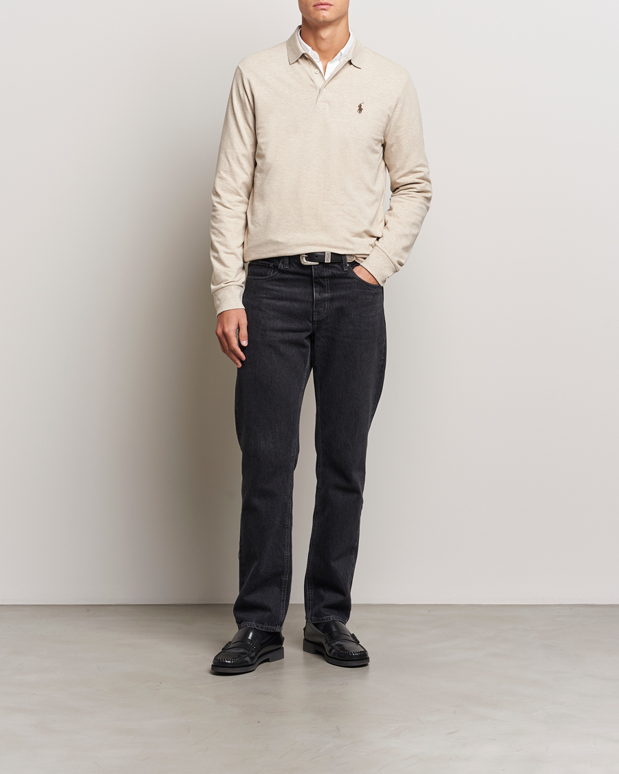 Herren | Pullover | Polo Ralph Lauren | Custom Slim Fit Long Sleeve Polo Expedition Dune Heather