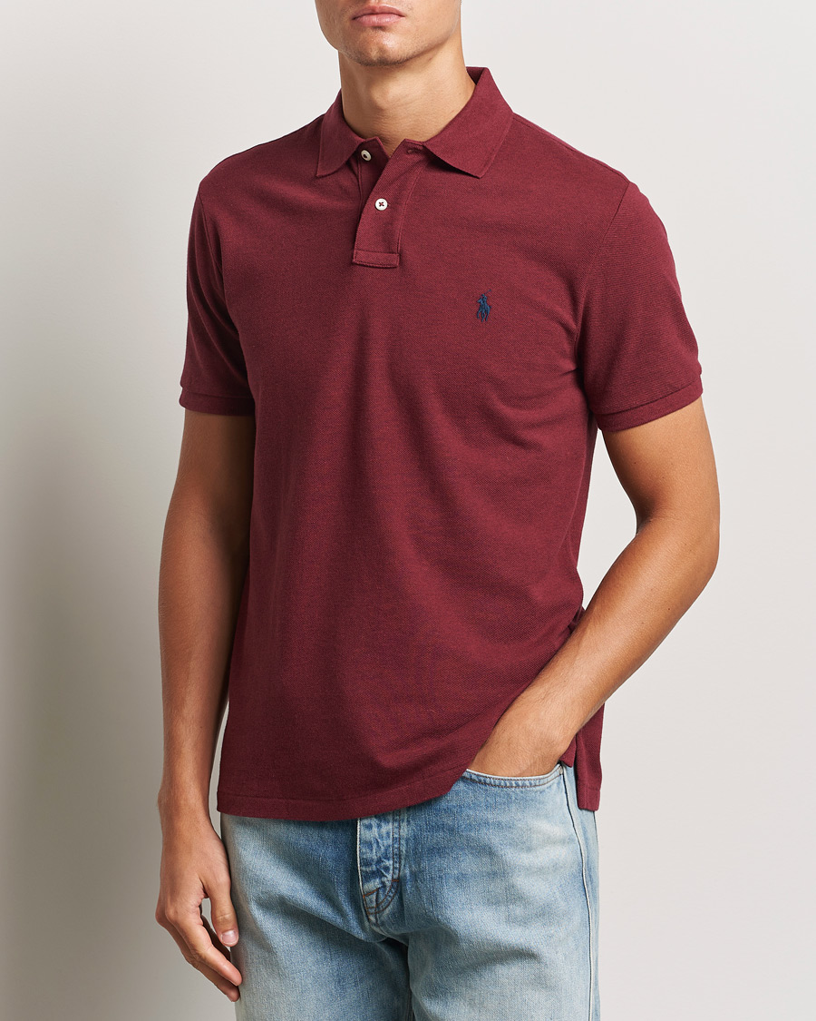 Herren | Poloshirts | Polo Ralph Lauren | Custom Slim Fit Polo Vintage Port Heather