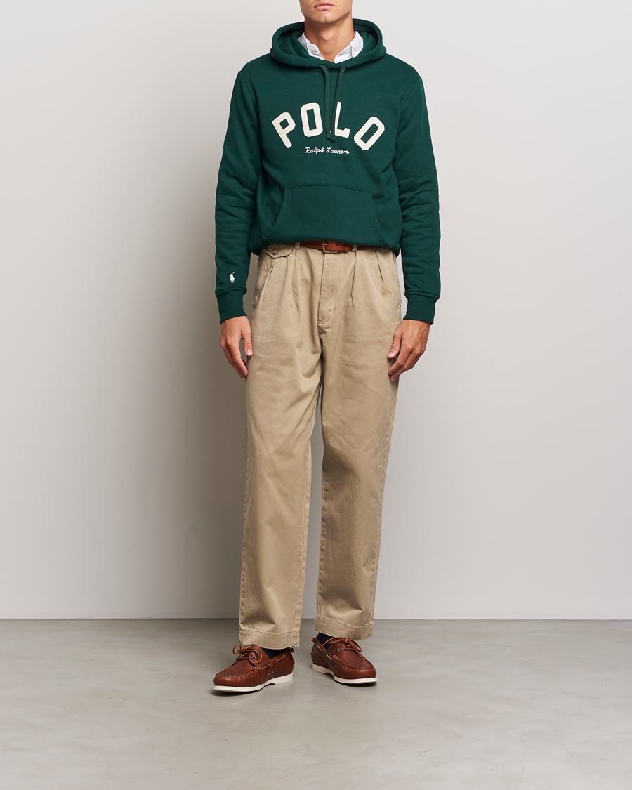 Herren | Pullover | Polo Ralph Lauren | RL Varsity Fleece Hoodie Moss Agate