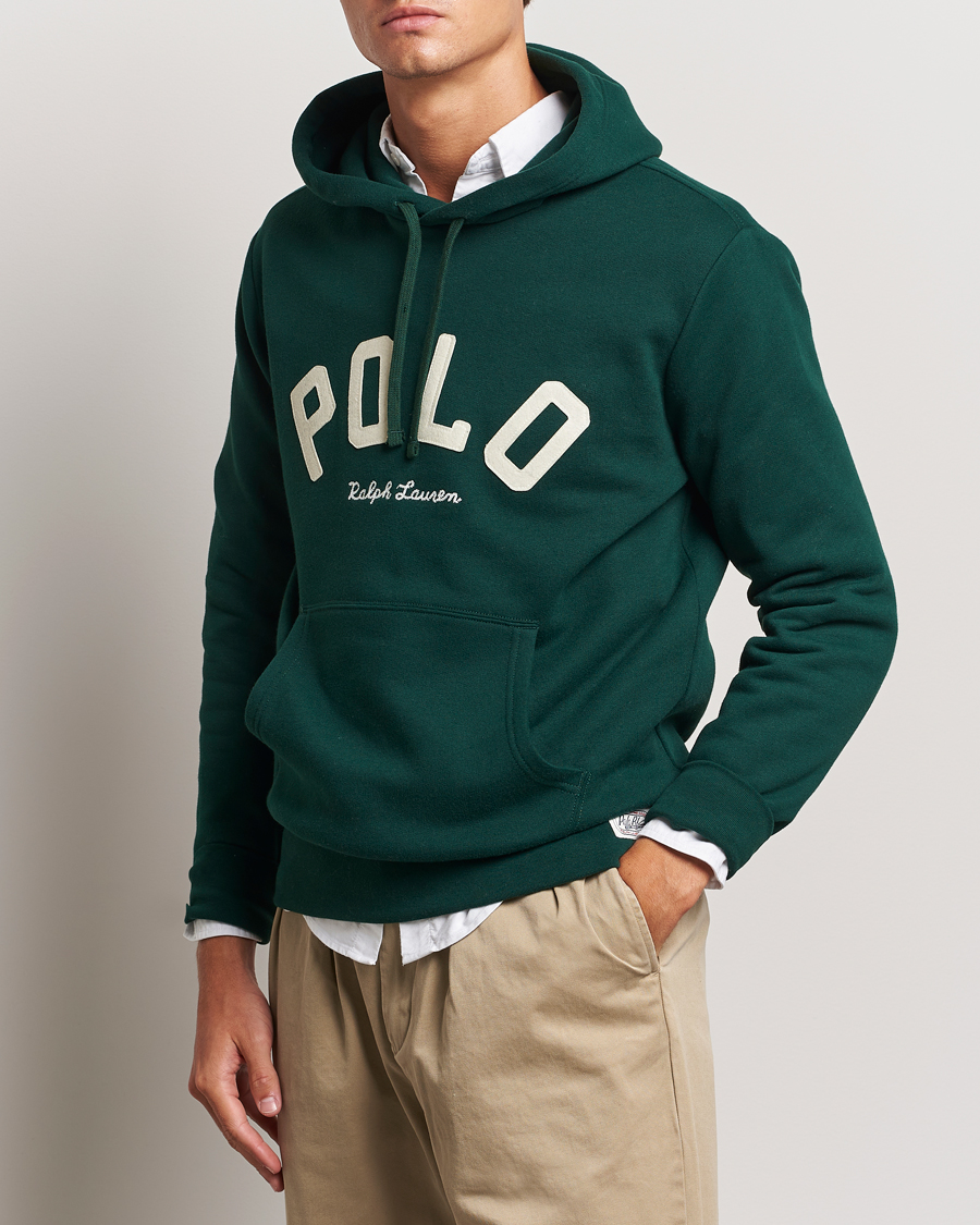 Herren | Pullover | Polo Ralph Lauren | RL Varsity Fleece Hoodie Moss Agate