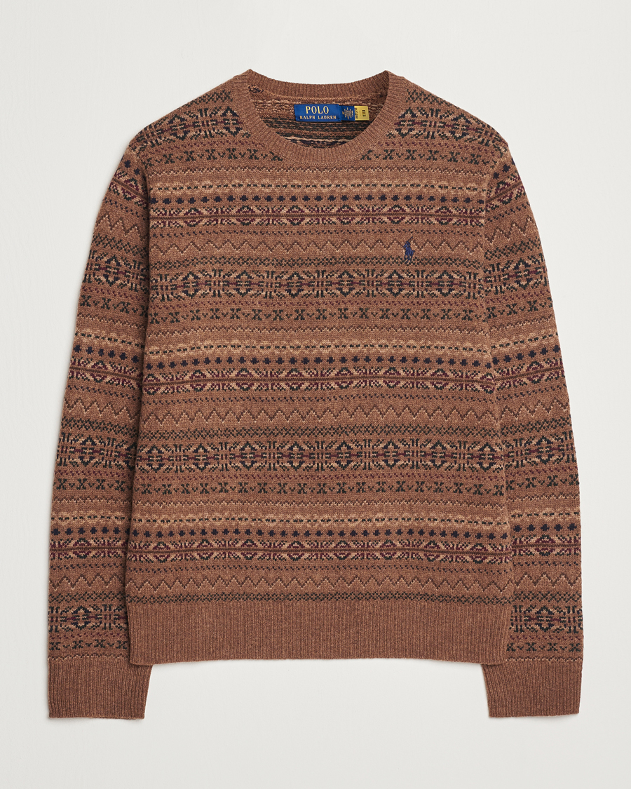 Herren | Pullover | Polo Ralph Lauren | Wool Fairisle Sweater Camel Combo