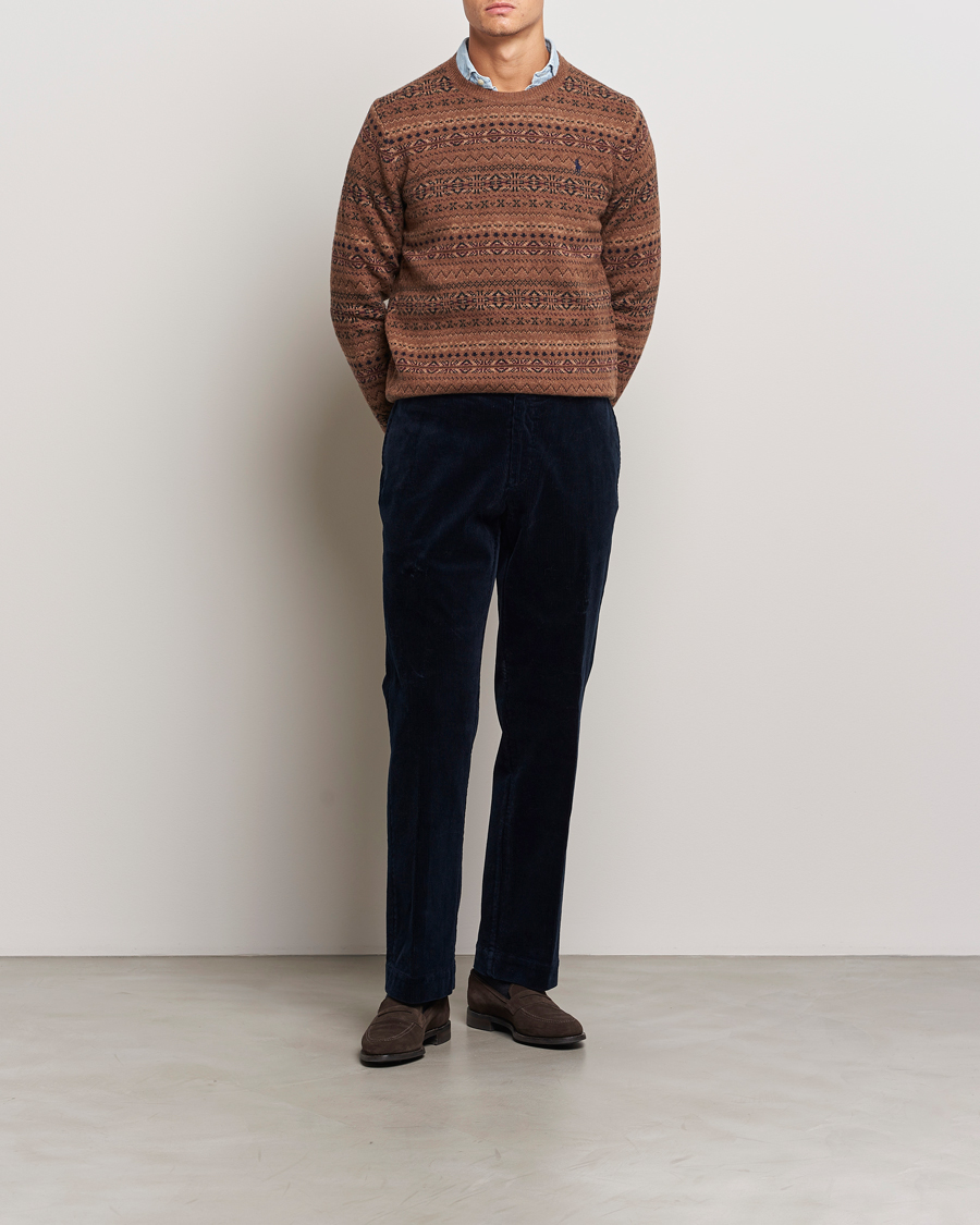 Herren | Pullover | Polo Ralph Lauren | Wool Fairisle Sweater Camel Combo
